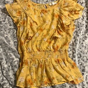 Floral Yellow Top